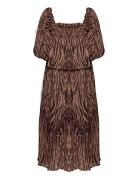 Pleated Georgette Brown Ganni