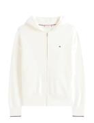 Co Jersey Stitch Zip Hood Cardi Cream Tommy Hilfiger