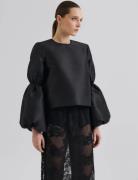 Cia Double Pouf Sleeve Blouse Black Malina