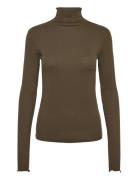 Rib Mock Neck Top Khaki Filippa K
