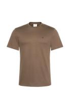 Ss Supima Chest Emb Crewneck Tee Brown Calvin Klein