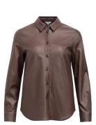 Objmelba Re Ls Shirt Noos Brown Object