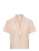 Jacket Linen Check Beige Hunkemöller