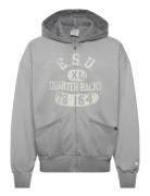 Full Zip Hoodie Sweatshirt Grey Champion