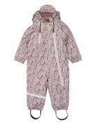 Pu Snow Suit 2 Zip - Aop Purple Mikk-line