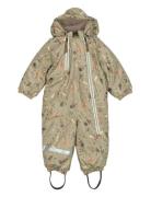 Pu Snow Suit 2 Zip - Aop Beige Mikk-line