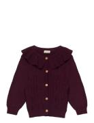 Ppdalia Cardigan Knit Burgundy Petit Piao