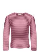 Kmgmaude Life Stripe Ls Top Jrs Noos Pink Kids Only