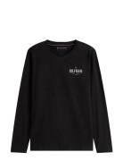 Hilfiger Stack Ls Tee Black Tommy Hilfiger