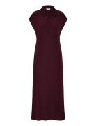 Long Tie-Neck Dress Burgundy Filippa K