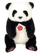 Sitting Panda 28 Cm Black Teddy Hermann