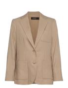 Linen Twill Blazer Beige Lauren Ralph Lauren