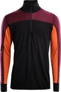 Aclima LightWool Reinforced Mockneck Man Jet Black/Zinfandel/Orange Ti...