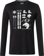 Men's Skiing Bear Long Sleeve Jet Black/Feather Grey/Gold Flake