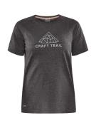 Craft Women's Adv Trail Wool Short Sleeve Tee Black Melange