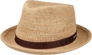 Fedora Raffia Crochet beige