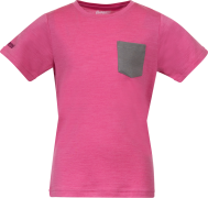 Bergans Kids' Myske Wool Tee Ibis Rose