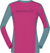 Norrøna Women's Falketind Equaliser Merino Round Neck Festival Fuchsia