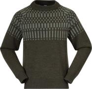 Bergans Men's Nordmarka Merino Jumper Dark Green Mud/Light Green Mud