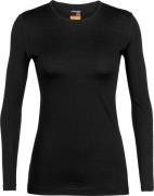 Icebreaker Women's 200 Oasis Long Sleeve Crewe Black