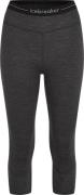 Icebreaker Women's Merino 260 Zoneknit 3/4 Thermal Leggings Jet Hthr