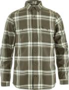 Fjällräven Men's Övik Lite Flannel Shirt Laurel Green-chalk White