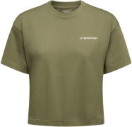 La Sportiva Women's Redgarden Crop T-Shirt Cypress/Chalk