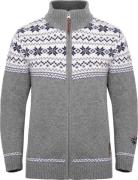Gridarmor Women's Snøstjerne Full Zip Ullgenser  Mid Grey Melange