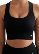 Aim'n Women's High Support Ribbed Bra Black
