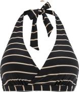 Swegmark Maui Halterneck Bikini Bra Black/beige Stripe