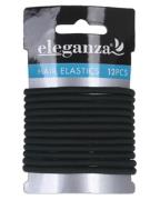 Eleganza Hair Elastics Black   10 stk.