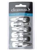 Eleganza Hair Clip Silver 6cm   6 stk.