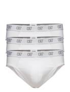 Cr7 Main Basic, Brief, 3-Pack Underbukser Y-frontunderbukser White CR7