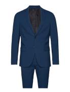 Plain Mens Suit - Normal Lenght Dress Navy Lindbergh