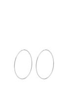 Sanne X-Large Hoop Earrings Silver-Plated Accessories Jewellery Earrin...