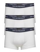 Mens Knit 3-Pack Trunks Boksershorts White Emporio Armani