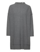 Knitted Dress With Mock Neck Kort Kjole Grey Esprit Casual