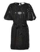 Slfsandy 3/4 Short O-Neck Dress B Kort Kjole Black Selected Femme