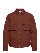 Harry Quilted Hybrid Jacket Vattert Jakke Brown Les Deux