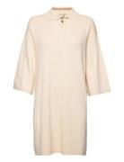 Objmetza 3/4 Short Knit Dress 122 Kort Kjole Cream Object
