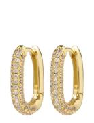 The Pave Chain Link Huggies-Gold Accessories Jewellery Earrings Hoops ...