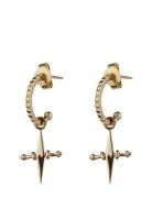 The Mini Cross Hoops-14K Gold Accessories Jewellery Earrings Hoops Gol...
