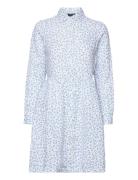 Andrea Linen Dress Kort Kjole Blue Lexington Clothing
