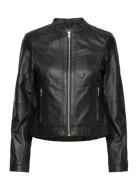 Ariel Classic Leather Jacket Skinnjakke Skinnjakke Black Jofama