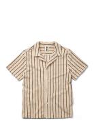 Naram Knitted Shirt Pyjamas Beige Bongusta