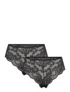 Pclina Lace Wide Brief 2-Pack Noos Truse Brief Truse Black Pieces