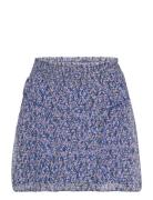 D6Lucky Star Mini Print Skirt Kort Skjørt Blue Dante6