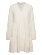 Objfeodora Gia L/S Dress Div Kort Kjole White Object