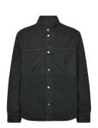 Canvas Relaxed Linear Shirt Dongerijakke Denimjakke Black Calvin Klein...