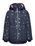 Nmfmaxi Jacket Foil Aop Noos Parkas Jakke Navy Name It